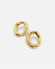 Gold Open Oval Earrings