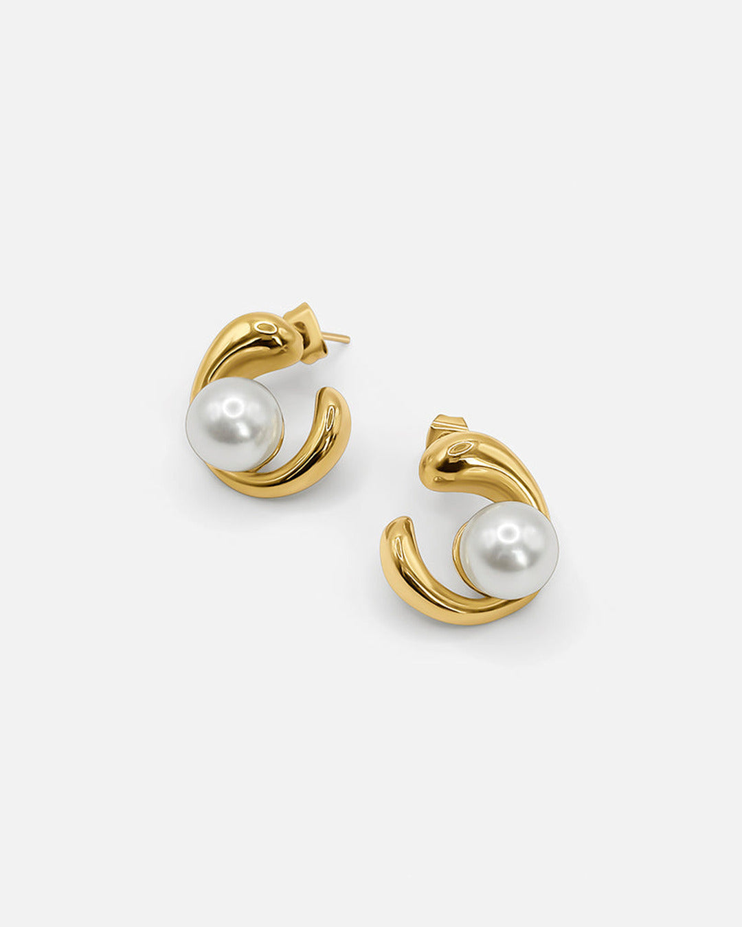 Gold Pearl Detail Earring
