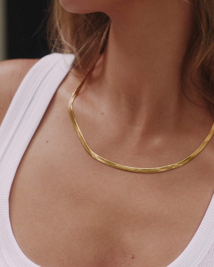 Gold Textured Necklace