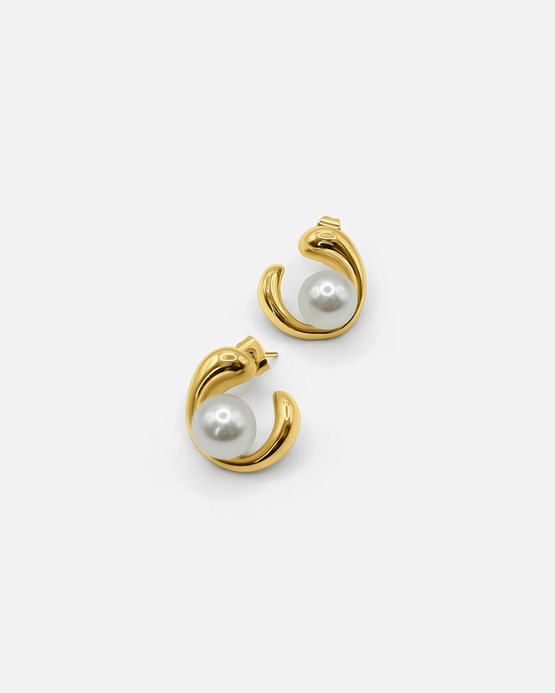 Gold Pearl Detail Earring