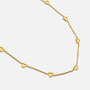 Mini Heart Chain Necklace - Gold