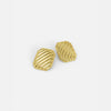 RIBBED EARRINGS GOLD