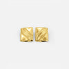 TEXTURED CUBE EARRINGS GOLD