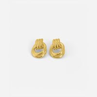 DOUBLE KNOT EARRINGS GOLD