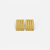 LONG RIBBED EARRINGS GOLD