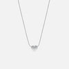 Mini Heart Pendant Necklace - Silver