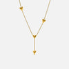 Love Heart Drop Necklace - Gold