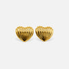 Shell Heart Earrings - Gold