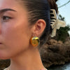 18K GOLD OVAL EARRINGS