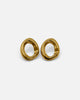 Mini Open Oval Earrings Gold