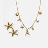 Ocean Letter Necklace & Starfish Earrings Set