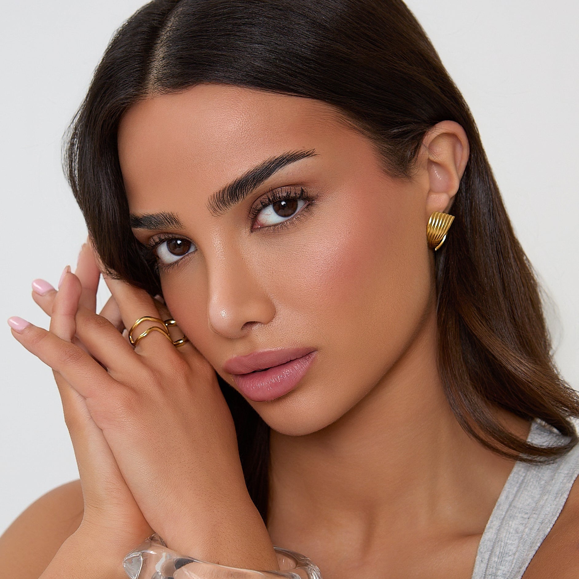 【LAZY DAWN】double layered ring R023〜リング★2021SS Double Layer Tia Ring (Gold Color) – Weis Minimalist