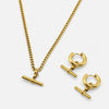 T-Bar Necklace & Earrings Set