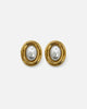 Oval Pearl Earrings