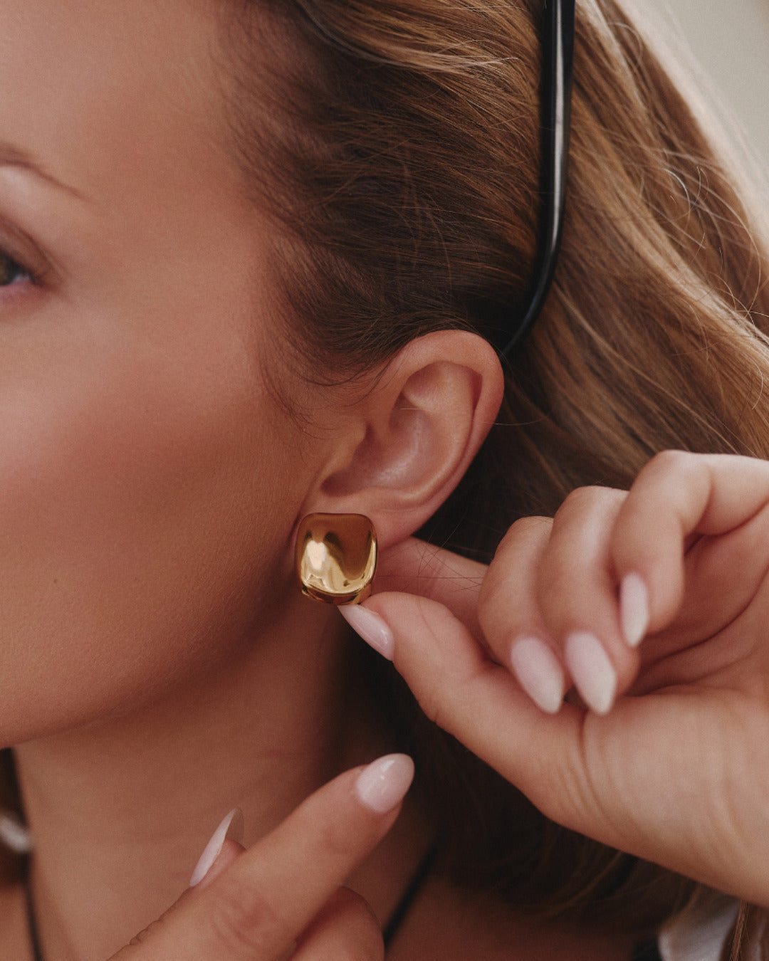 Rectangular Studs Gold