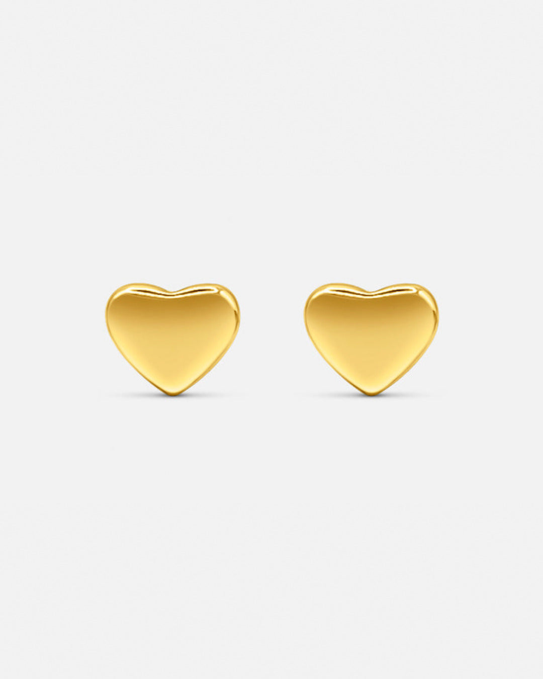 Mini Heart Stud Earrings - Gold