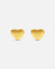 Mini Heart Stud Earrings - Gold