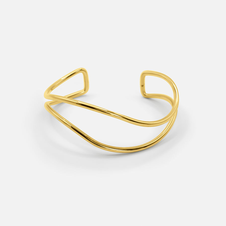 Gold Adjustable Wave Bracelet (Bundle)