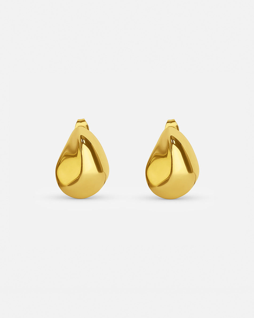 Pebble Tear Drop Earring - Gold