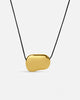 Cord Pebble Necklace - Gold