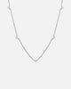 Fine Heart Charm Necklace - Silver