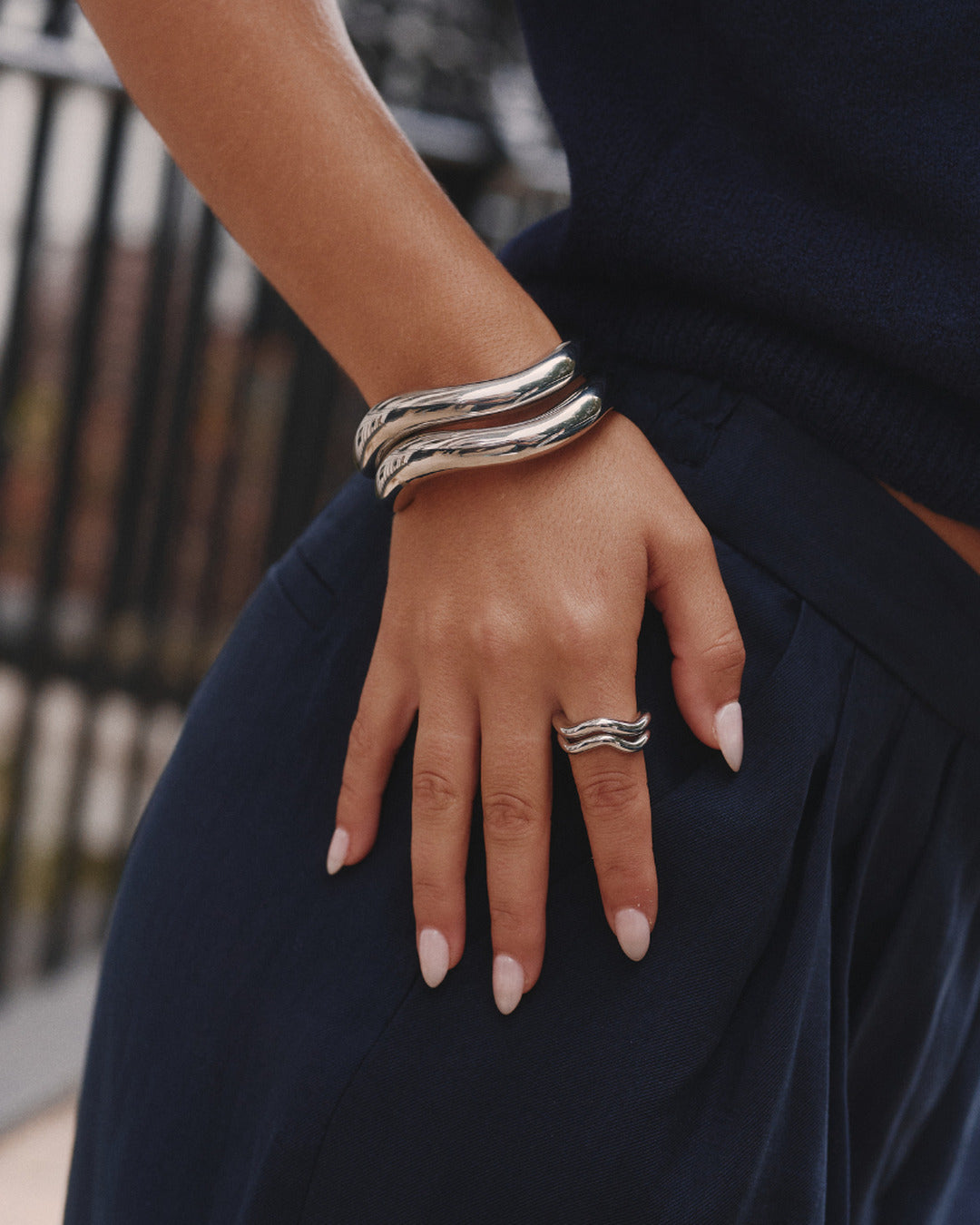 Sculptural Open Bracelet