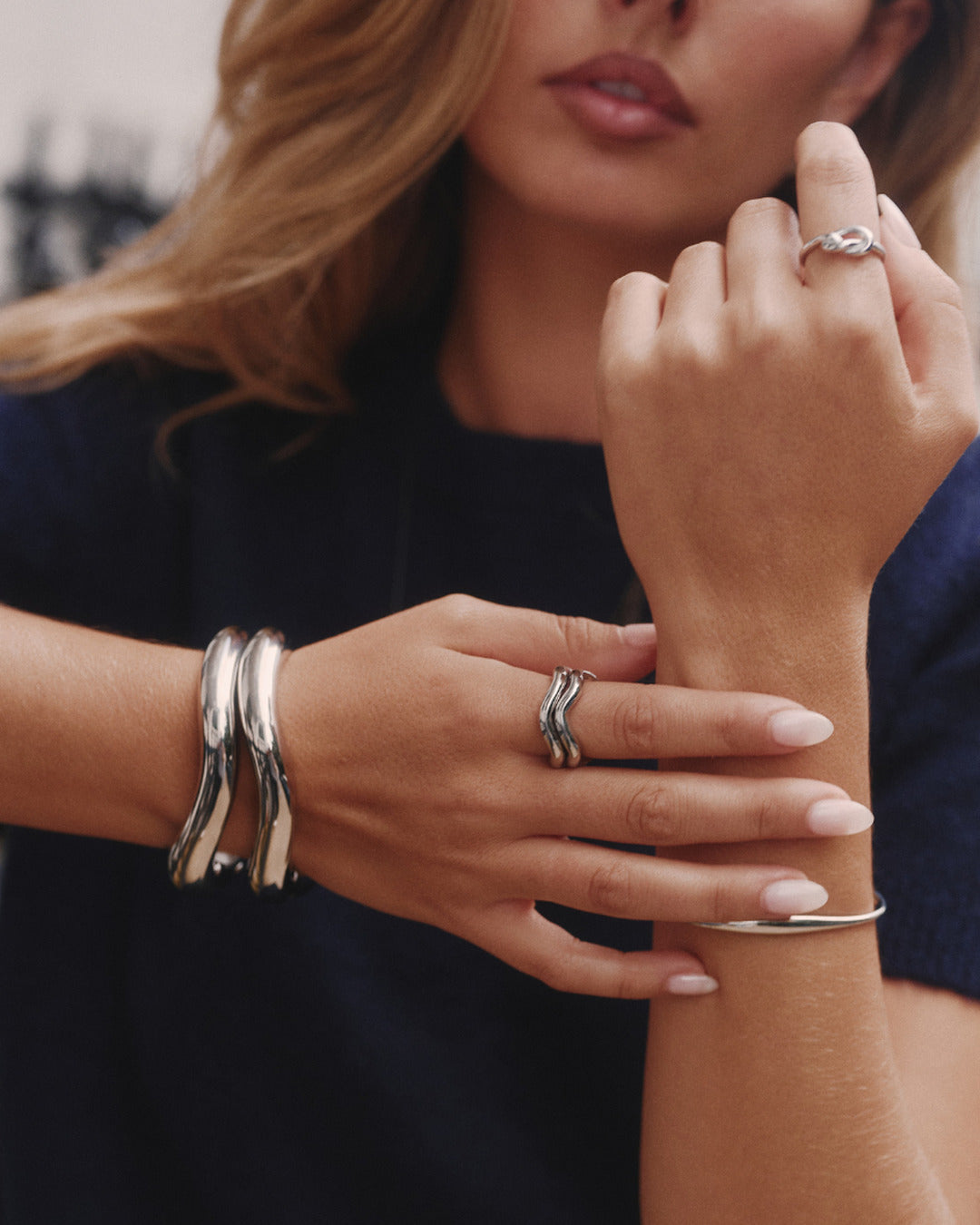 Sculptural Open Bracelet