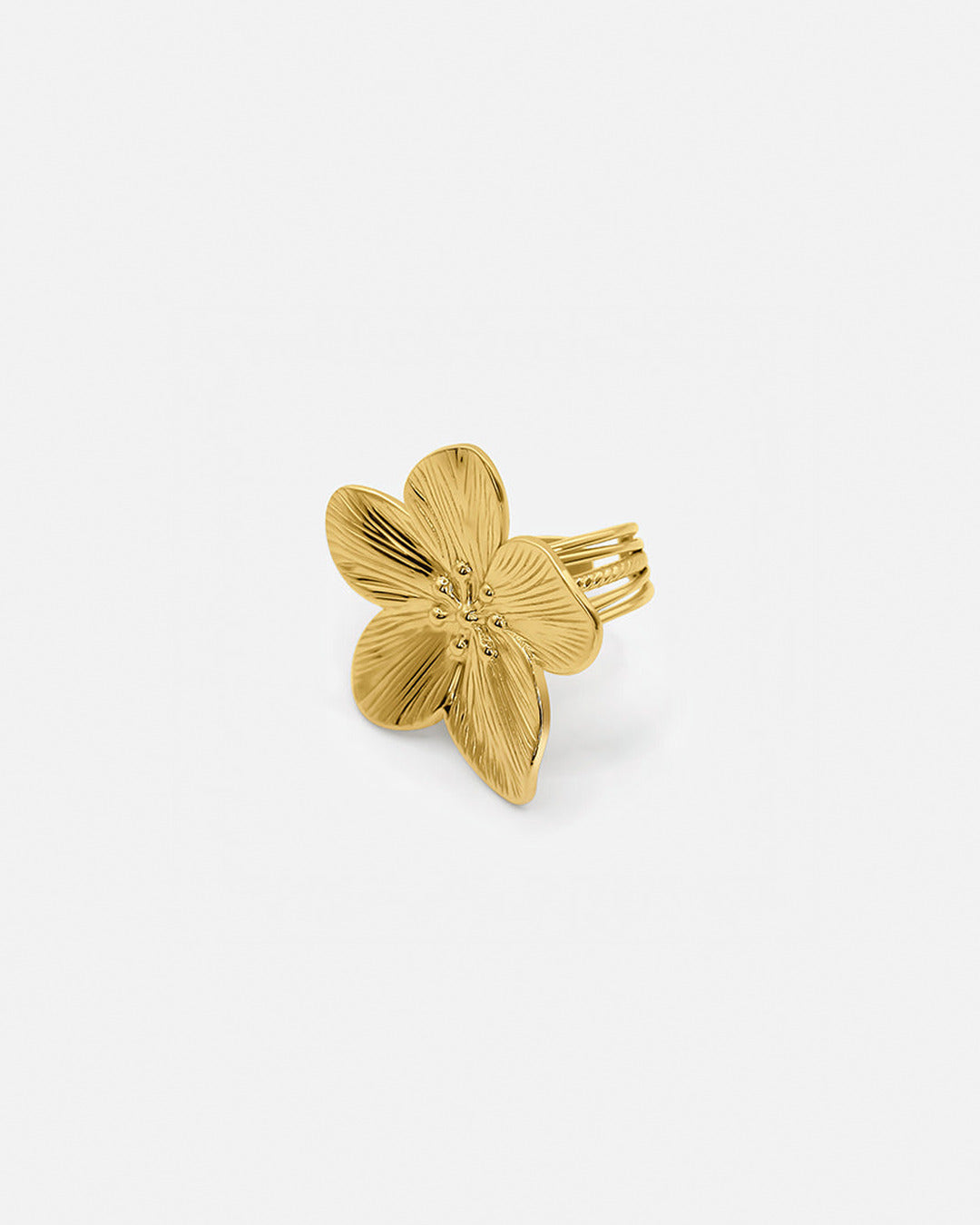 Adjustable Golden Flower Ring