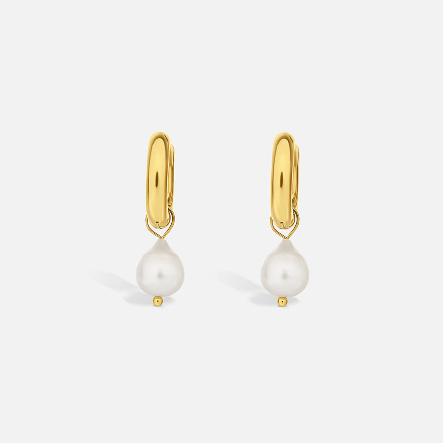 Pearl Drop Earrings Gold (Bundle)