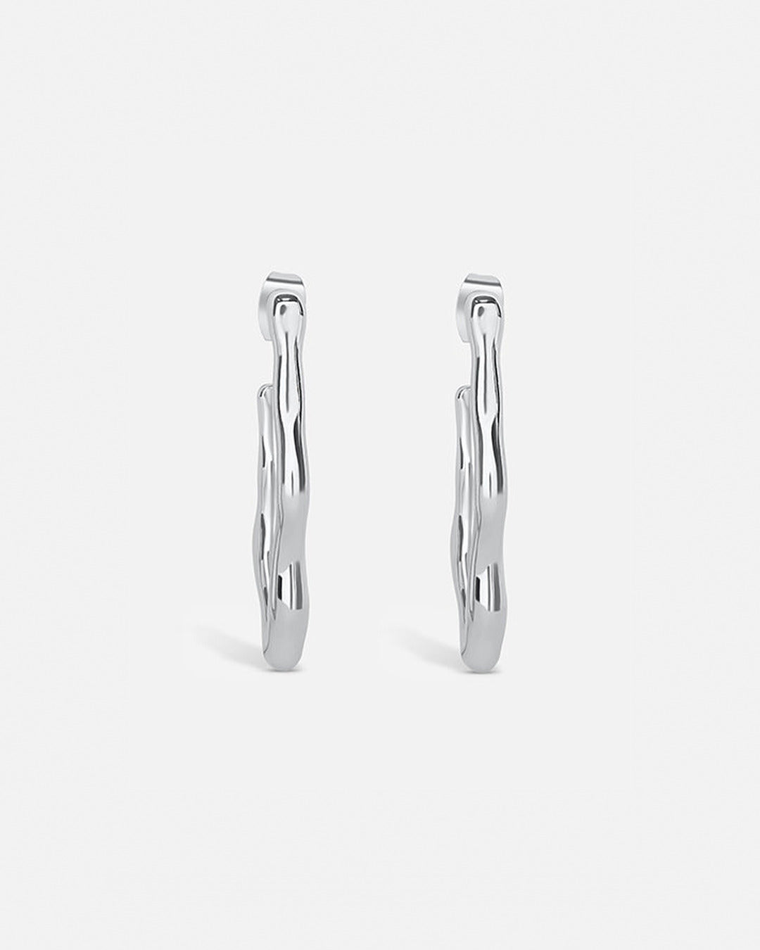Zephyr Hoop Earrings - Silver