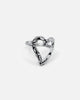 Adjustable Textured Heart Ring