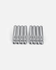 Long Ribbed Earrings Silver