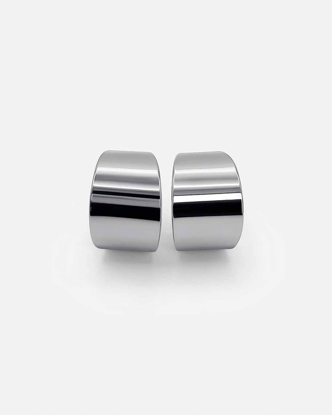 Glossy Hoops Silver