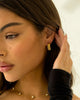 Curved Ribbed Hoop Gold