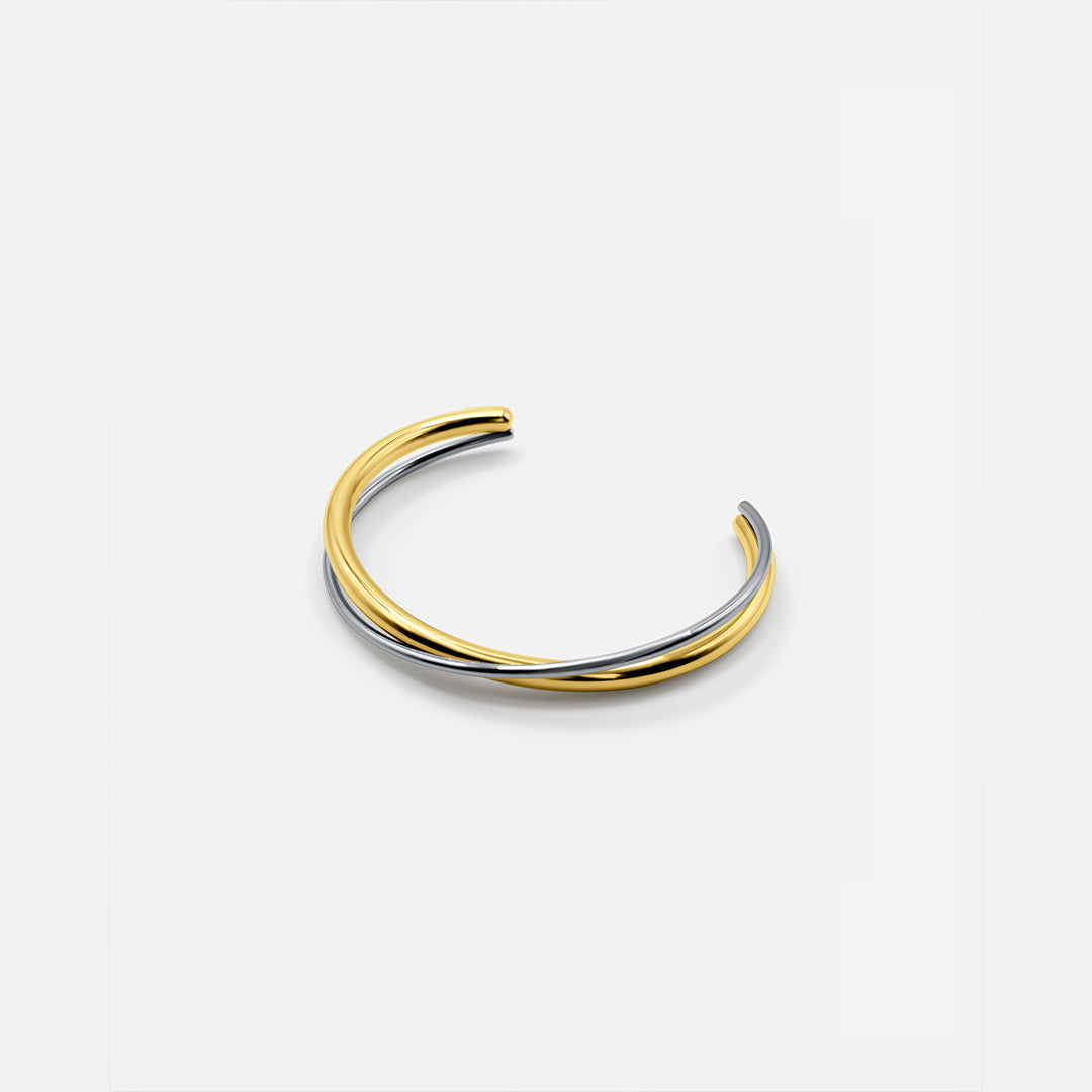 Two Tone Cuff Bangle (Bundle)