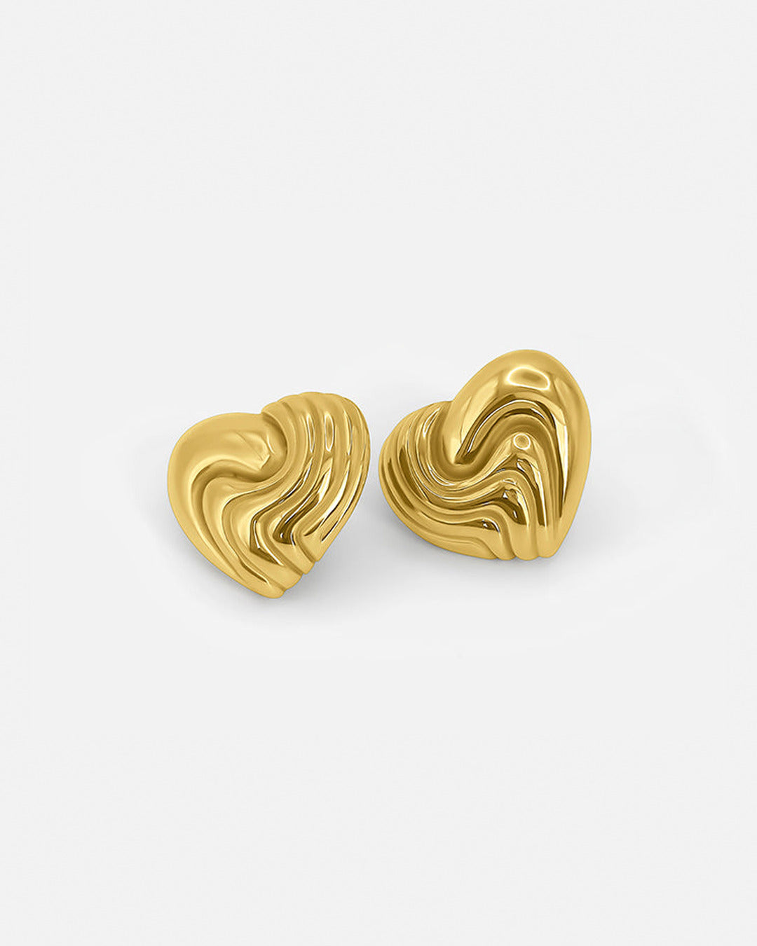 Textured Heart Earrings