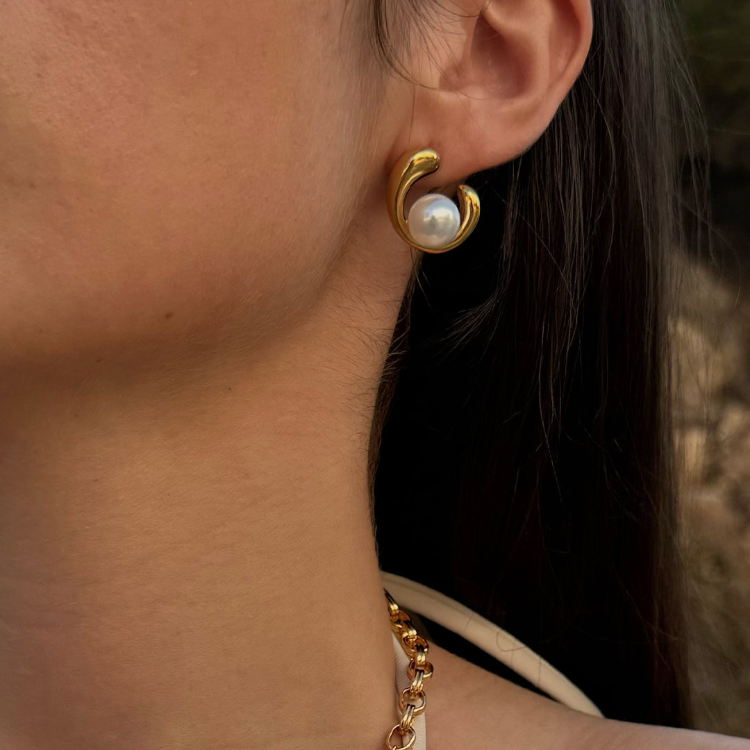 Gold Pearl Detail Earring (Bundle)