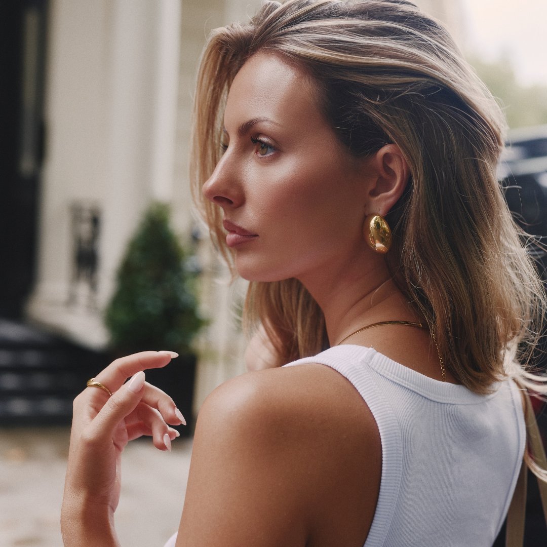 Gold Oval Earrings (Bundle)
