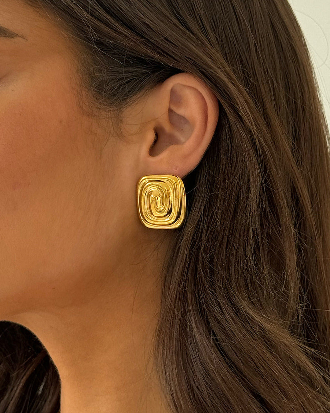Spiral Earrings Gold