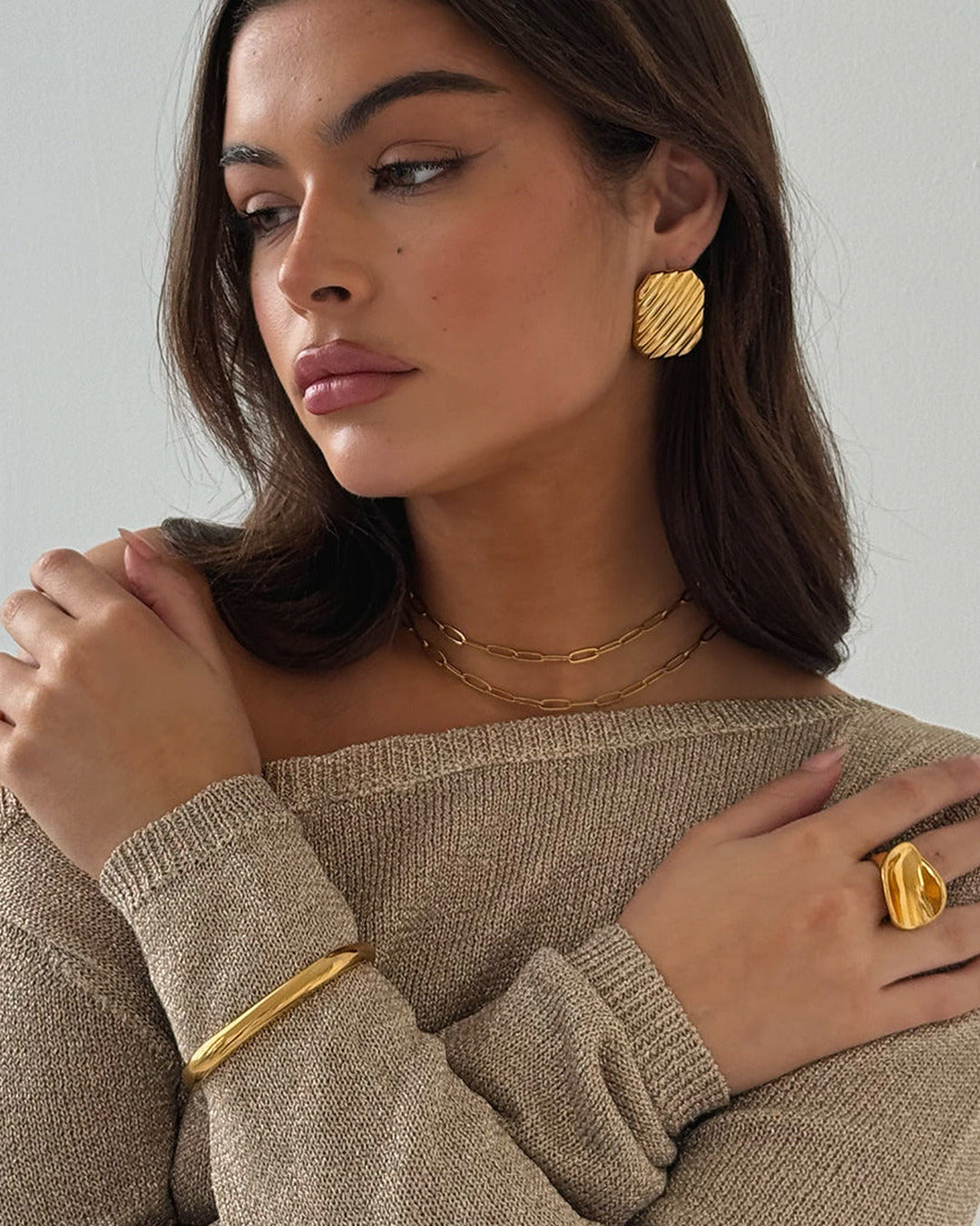 Rectangular Gold Bracelet