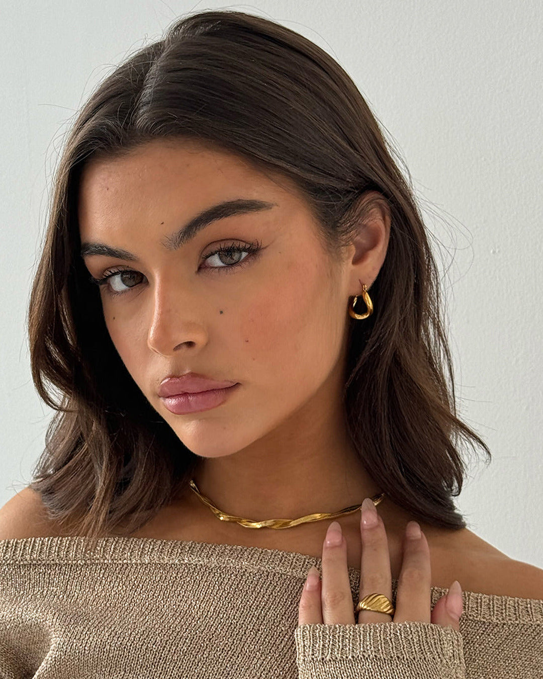 Tear Drop Earring Gold