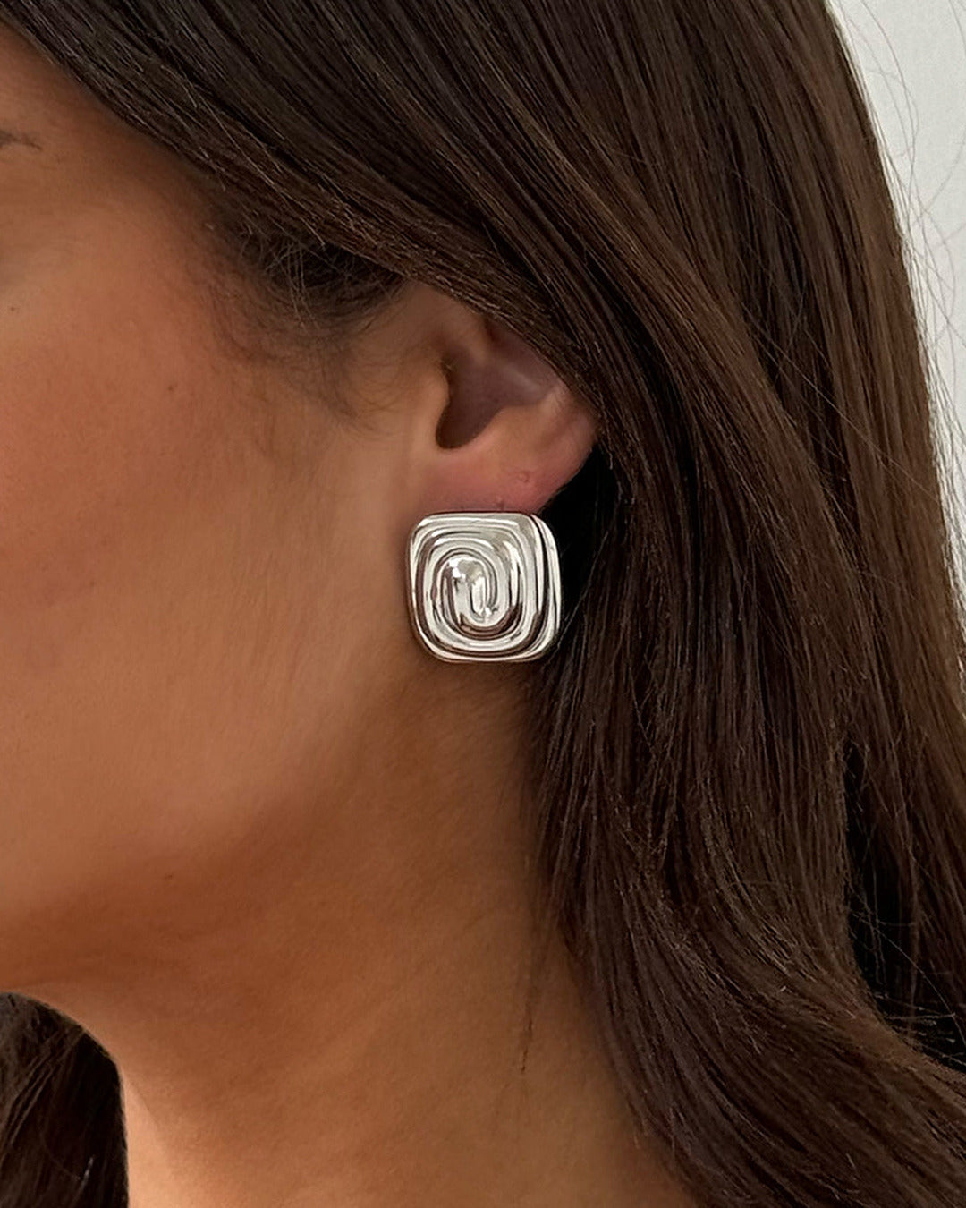 Spiral Earrings Silver