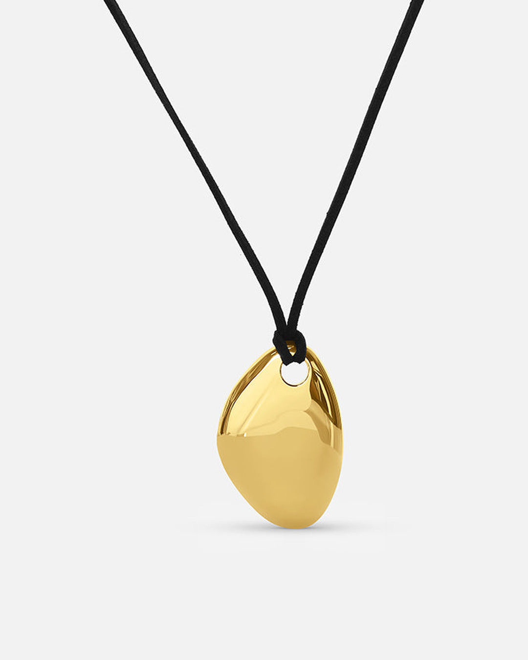 Cord Pendant Necklace - Gold