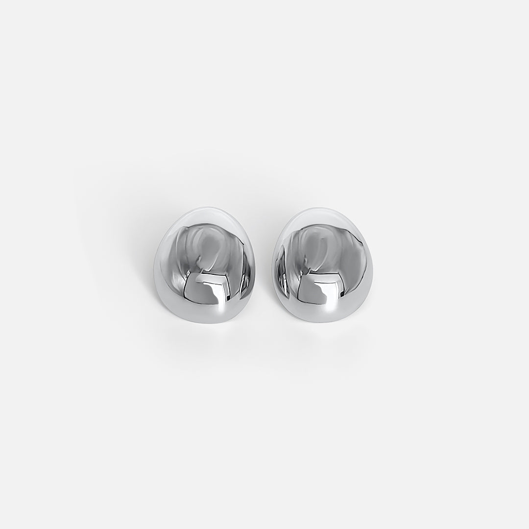 Silver Oval Earrings (Bundle)