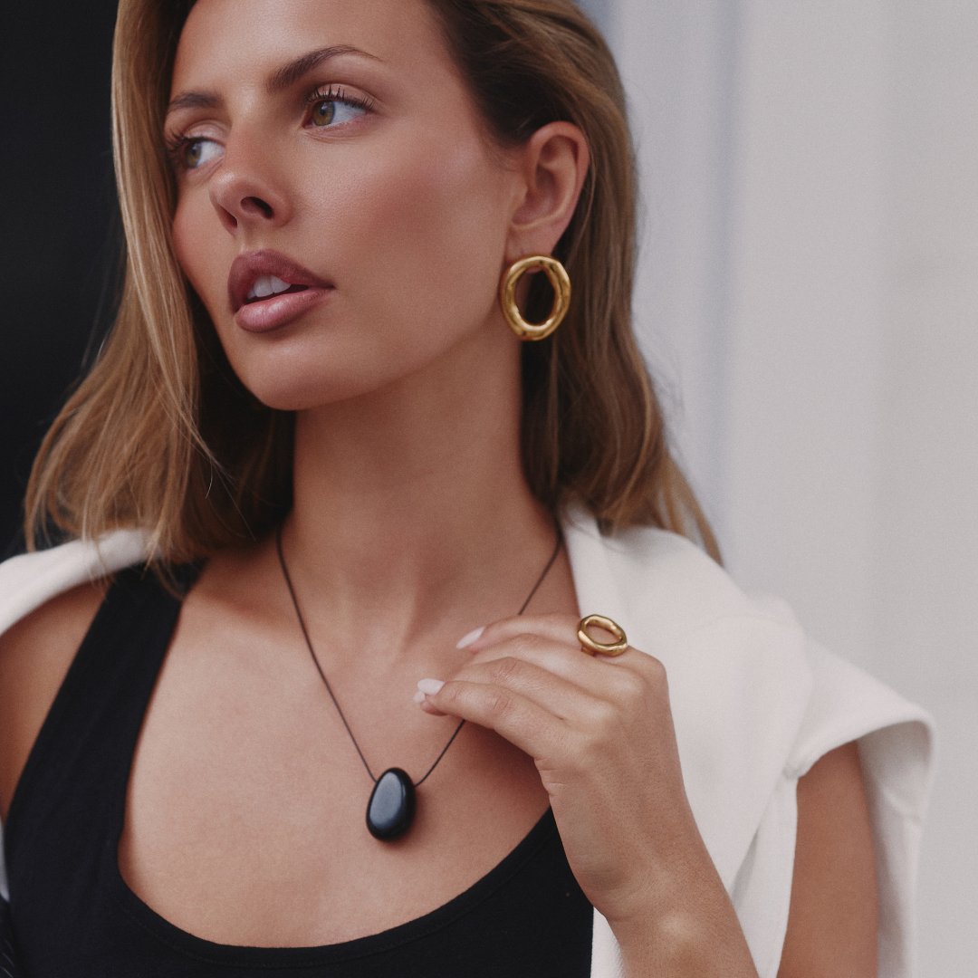 Gold Open Oval Earrings (Bundle)