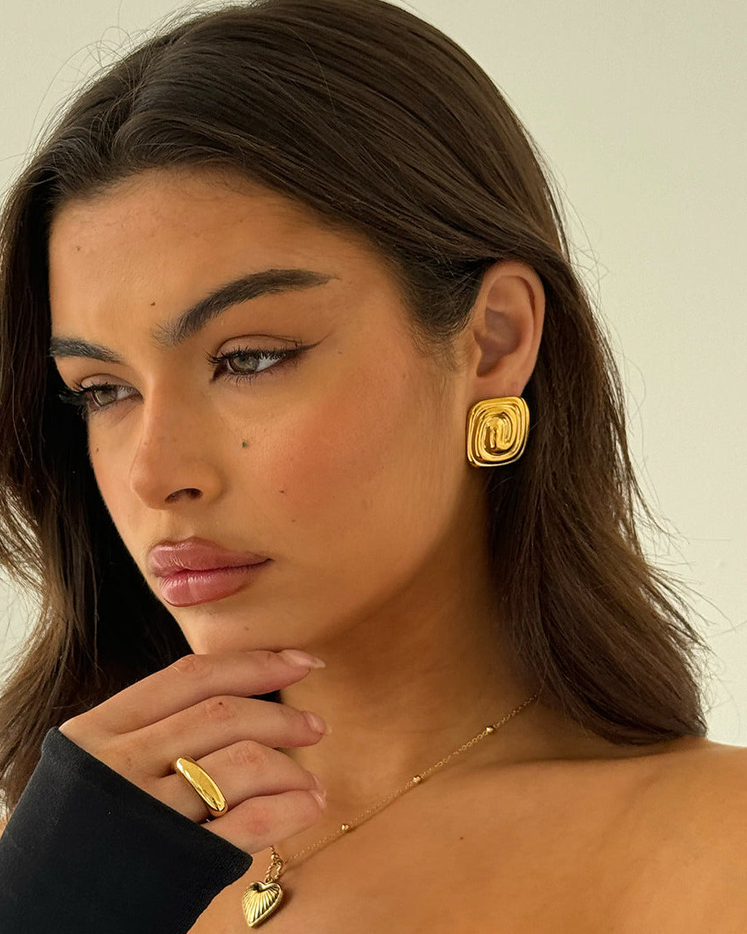 Spiral Earrings Gold