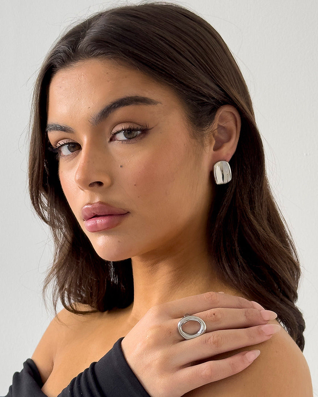 Rectangular Studs Silver