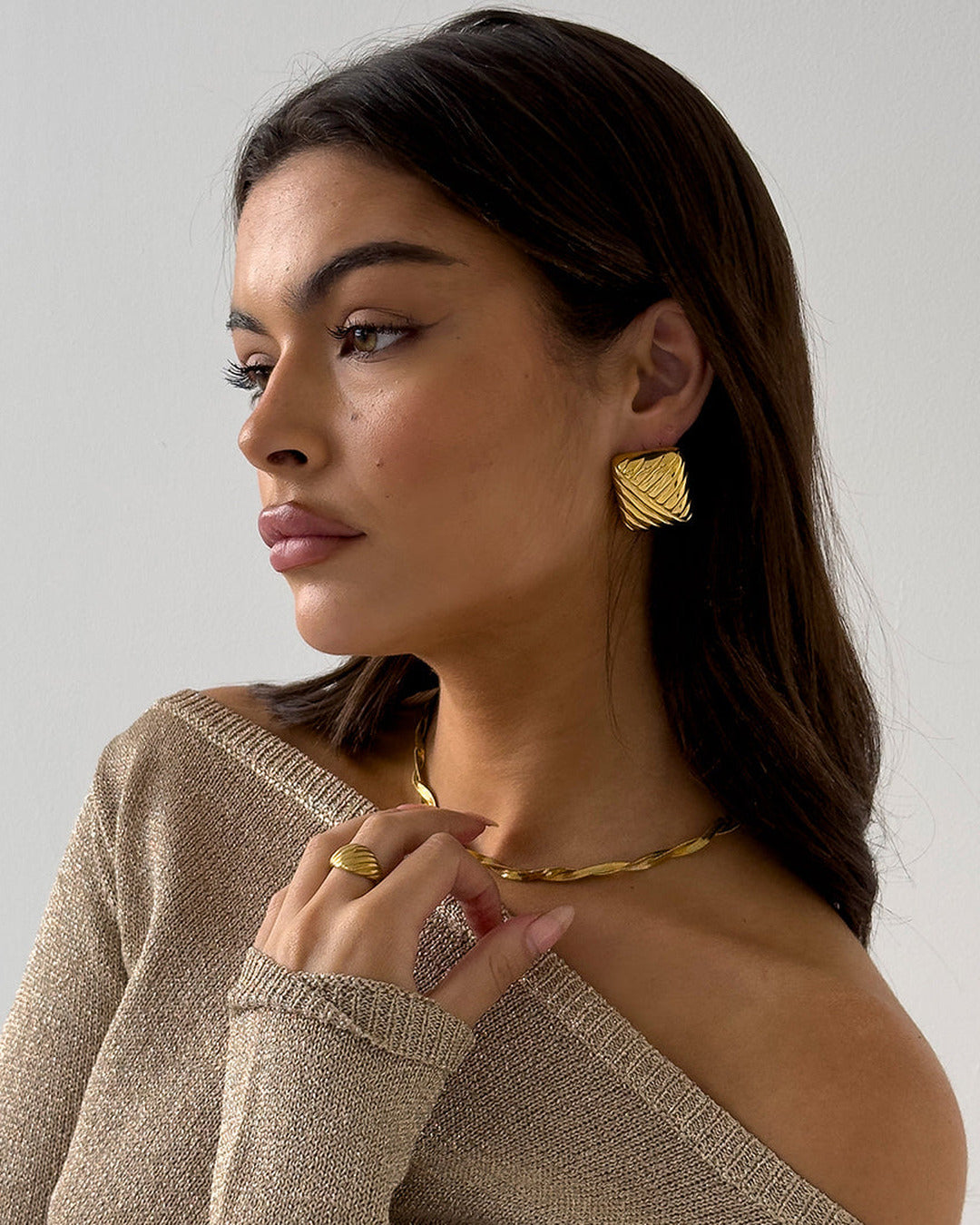 Ripple Ring Gold