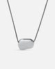 Cord Pebble Necklace - Silver