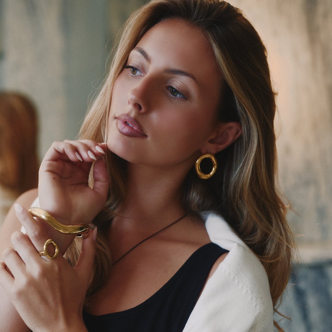 Gold Open Oval Earrings (Bundle)